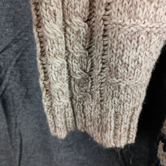 Royal Robbins Fair Isle Cardigan Wool Blend Womens XL Beige Grandpacore Gorpcore - Picture 4 of 9
